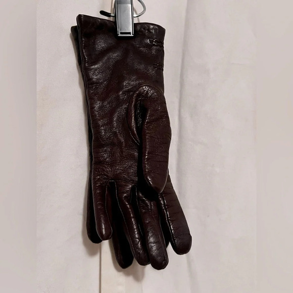 Antonio Murolo Women's Sz 7 Soft Italian Leather Gloves W/ Cashmere/Wool Lining - Picture 3 of 6